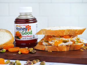 Apricot Cheddar Chicken Sandwich Salad featuring A Spoon Full of Hope honey