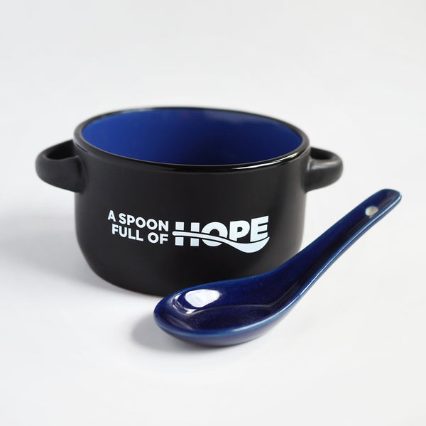 A Spoon Full Hope Bowl and Ceramic Spoon