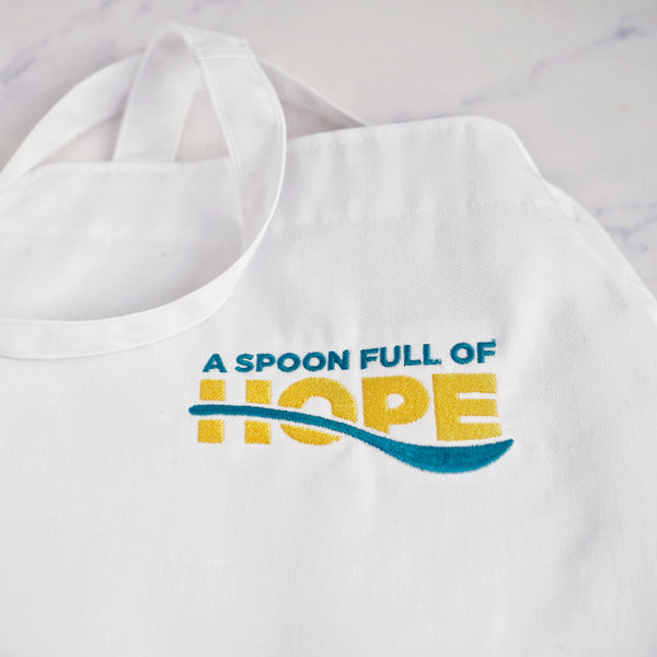 A Spoon Full of Hope logo apron